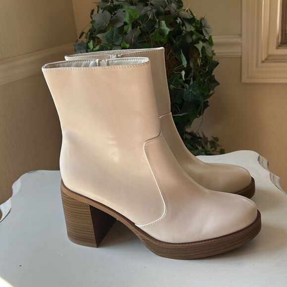 Universal Thread Jenna Platform Boots With Memory Foam Insole Off White Sz 11 - Picture 3 of 12